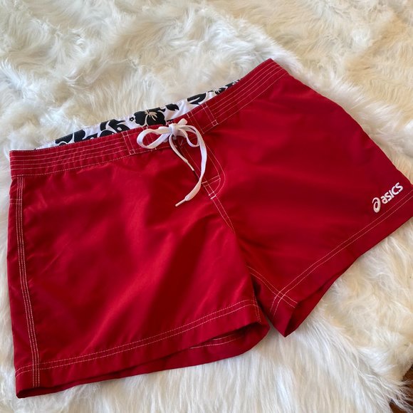 Asics Red & White Running Training Athletic Short Shorts NWOT Women's Size M - Picture 11 of 14
